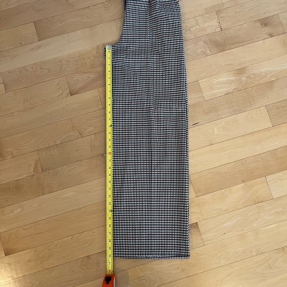 Miss Selfridge Plaid High Waisted Flowy Pants with Belt - Size 4 - Picture 4 of 5